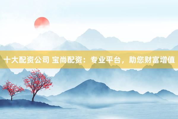 十大配资公司 宝尚配资：专业平台，助您财富增值