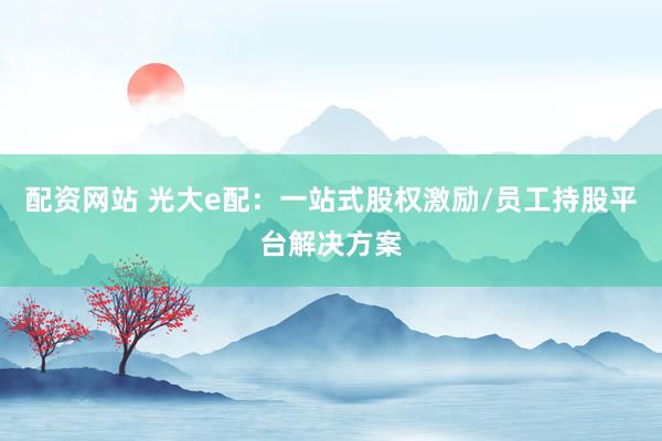 配资网站 光大e配：一站式股权激励/员工持股平台解决方案